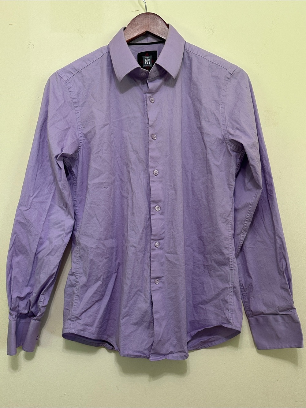 Men's Lavender Long-Sleeve Dress Shirt - Classic Point Collar
